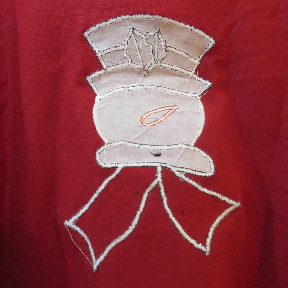 Gildan Adorable Snowman Holiday Short Sleeve T-Shirt Handmade 2X - Picture 9 of 10